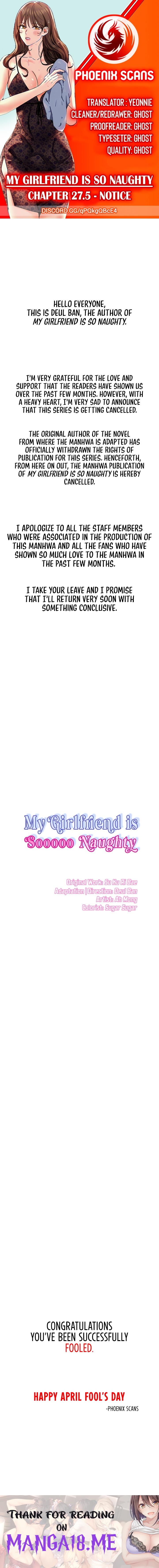 My girlfriend is so naughty - Chapter 27.5 Page 1